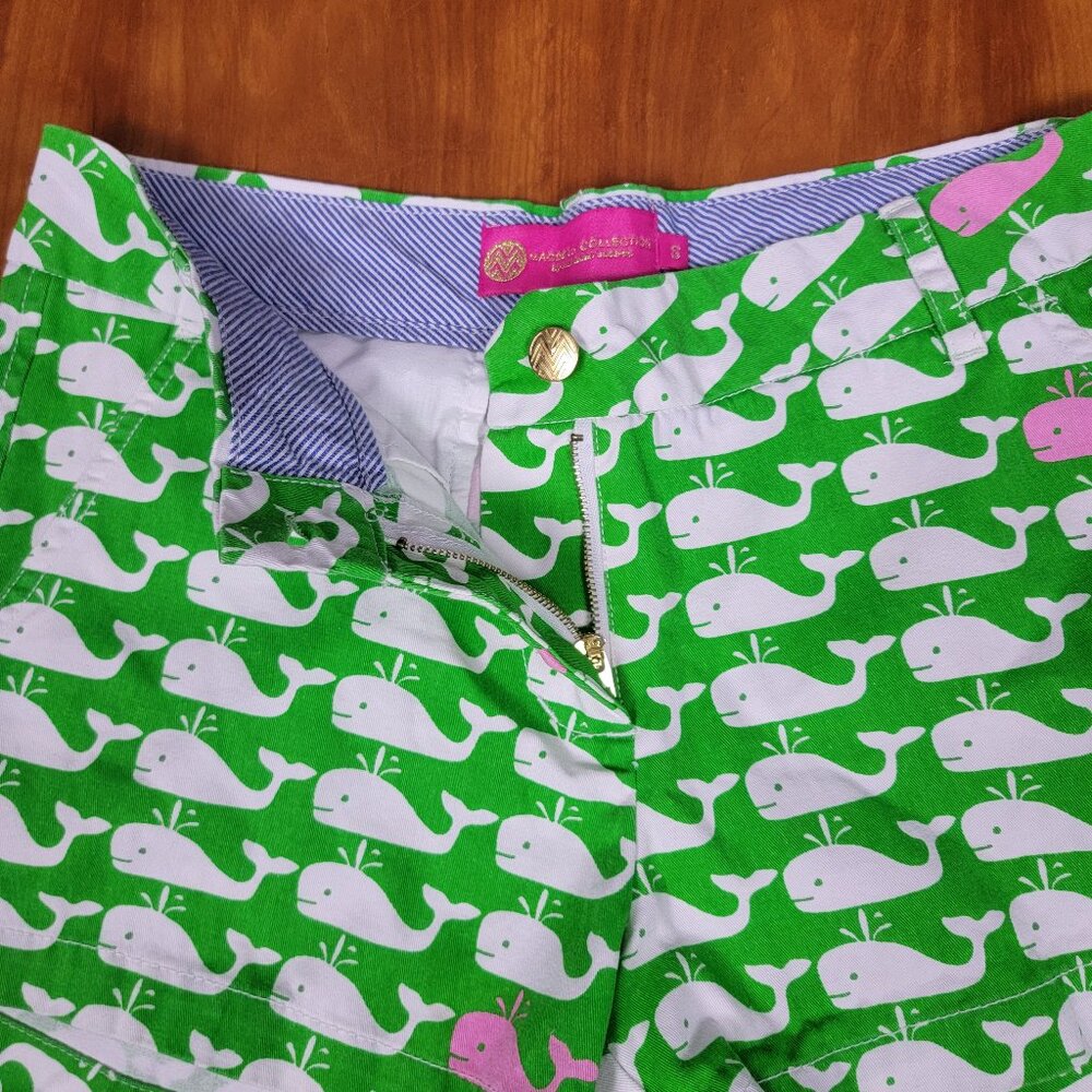 MacBeth Collection by Margaret Josephs "Oh Whale" Cotton Jean Shorts - S - Picture 4 of 12